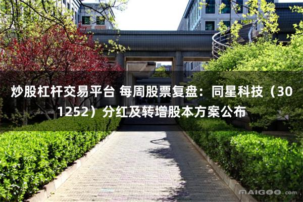 炒股杠杆交易平台 每周股票复盘：同星科技（301252）分红及转增股本方案公布