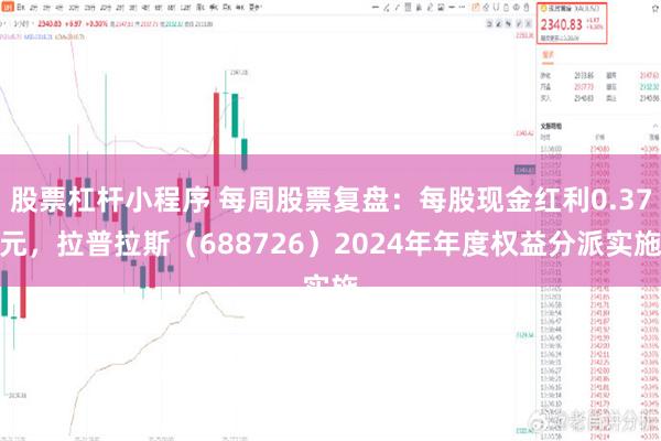 股票杠杆小程序 每周股票复盘：每股现金红利0.37元，拉普拉斯（688726）2024年年度权益分派实施