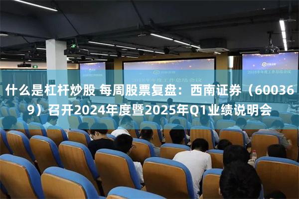 什么是杠杆炒股 每周股票复盘：西南证券（600369）召开2024年度暨2025年Q1业绩说明会