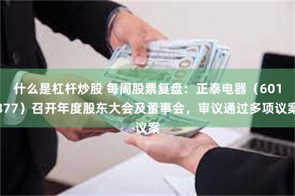 什么是杠杆炒股 每周股票复盘：正泰电器（601877）召开年度股东大会及董事会，审议通过多项议案