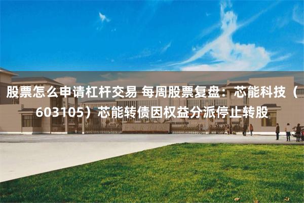 股票怎么申请杠杆交易 每周股票复盘：芯能科技（603105）芯能转债因权益分派停止转股