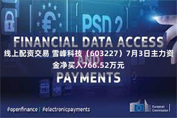 线上配资交易 雪峰科技（603227）7月3日主力资金净买入766.52万元