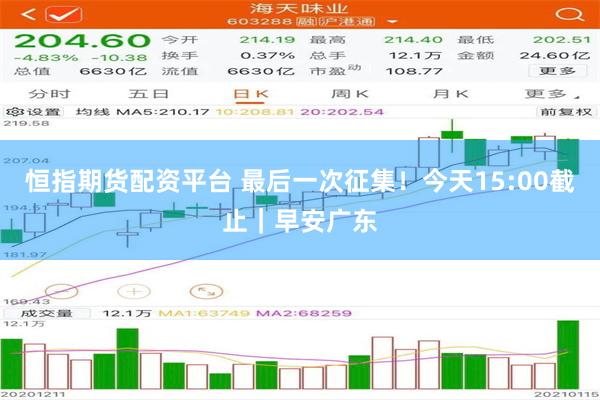 恒指期货配资平台 最后一次征集！今天15:00截止｜早安广东