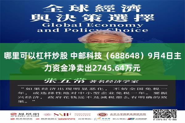哪里可以杠杆炒股 中邮科技（688648）9月4日主力资金净卖出2745.64万元