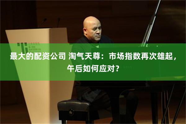 最大的配资公司 淘气天尊:市场指数再次雄起,午后如何应对?