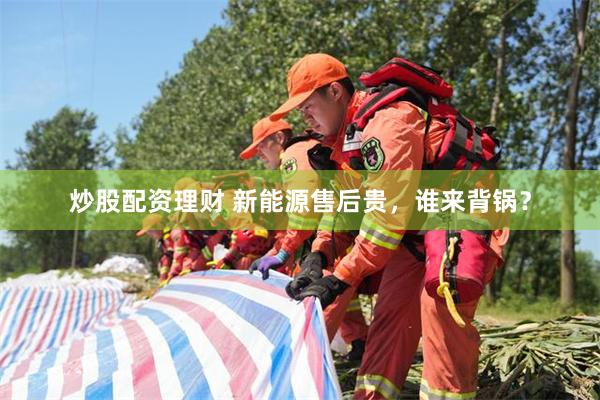 炒股配资理财 新能源售后贵，谁来背锅？