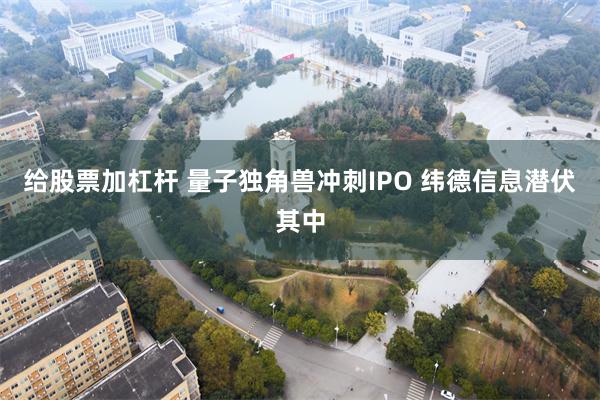 给股票加杠杆 量子独角兽冲刺IPO 纬德信息潜伏其中