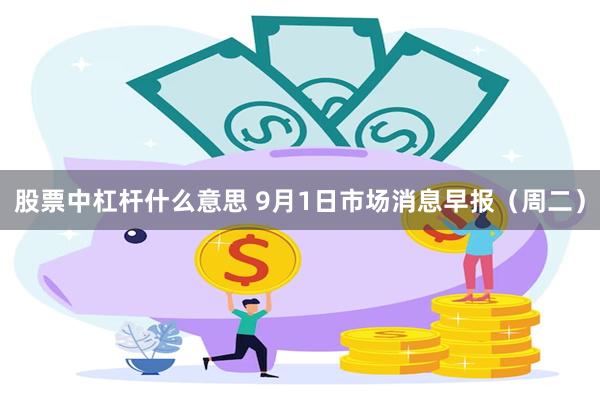 股票中杠杆什么意思 9月1日市场消息早报（周二）