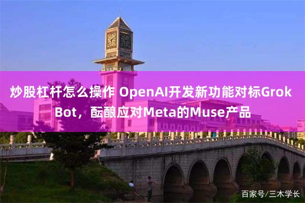 炒股杠杆怎么操作 OpenAI开发新功能对标Grok Bot，酝酿应对Meta的Muse产品