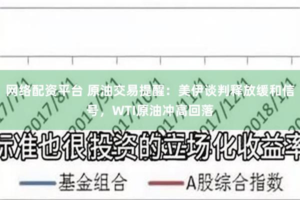 网络配资平台 原油交易提醒：美伊谈判释放缓和信号，WTI原油冲高回落