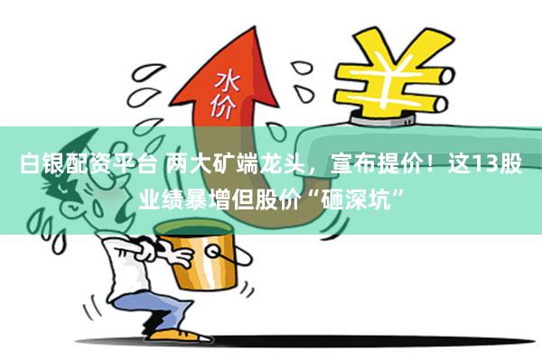 白银配资平台 两大矿端龙头，宣布提价！这13股业绩暴增但股价“砸深坑”